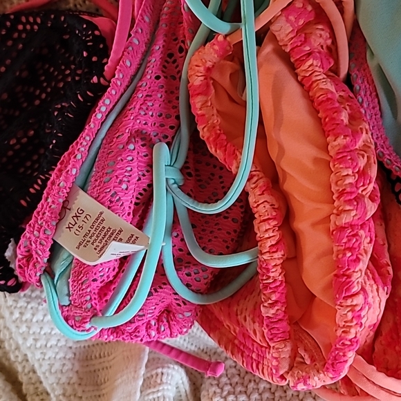 3x STUNNING OP CROCHET CHEVRON NEON STRING BIKINIS - Picture 10 of 14
